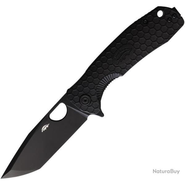 Couteau Pliant Honey Badger Knives Large Lame Acier D2 Tanto Manche Nylon Noir Linerlock HB4032