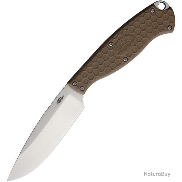Couteau Fixe Honey Badger Knives Camp Lame Acier 8Cr13MoV Manche FRN Sable �tui Nylon HB5302