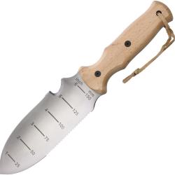 Couteau Fixe Hori Garden Lame Inox Manche Bois &Eacute;tui Nylon HH328S