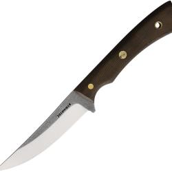 Couteau Join or Die Knives Bird Trout Lame Acier Nitro-V Manche Micarta Vert &Eacute;tui Cuir JODBTSSOG