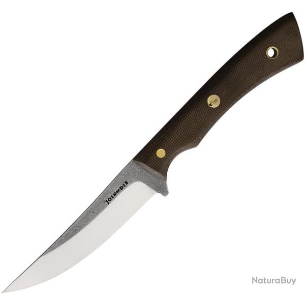 Couteau Join or Die Knives Bird Trout Lame Acier Nitro-V Manche Micarta Vert �tui Cuir JODBTSSOG