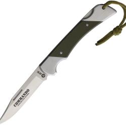 Couteau Pliant K25 CNC Commando Lame Acier 8Cr13MoV Clip Point Manche G10 Vert OD Lockback RUI18642