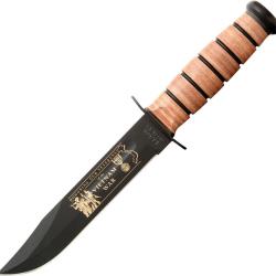 Couteau Fixe Ka-Bar US Vietnam War Comm Lame Acier 1095 Manche Cuir &Eacute;tui Cuir KA9139