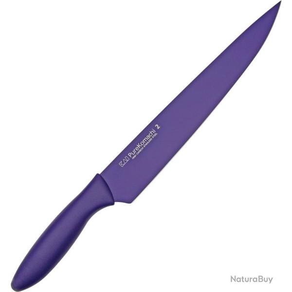 Couteau de Cuisine Kai USA Slicing Lame Inox Manche Synth�tique Violet KAI5067