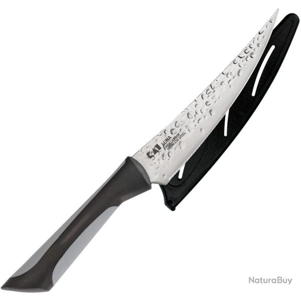 Couteau Utilitaire Kai USA Luna Lame Inox Manche Synth�tique Noir et Gris KAI7061