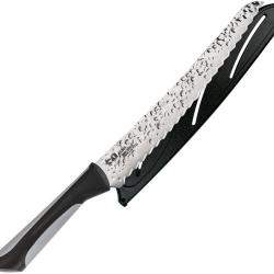 Couteau &agrave; Pain Kai USA Luna Lame Inox Manche Synth&eacute;tique Noir et Gris &Eacute;tui KAI7062