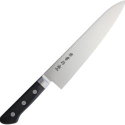 Couteau de Cuisine Kanetsune Gyutou 210mm Lame Acier AUS-10 Manche Bois Noir KC172
