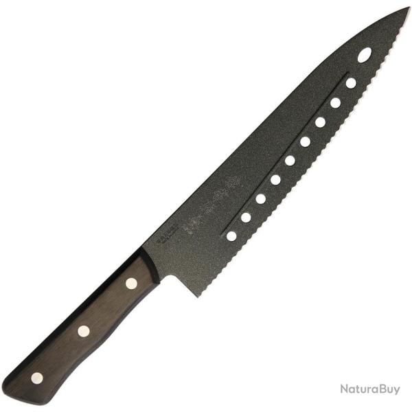 Couteau de Cuisine Kanetsune Gyutou Lame Inox Manche Bois Marron KCFCG210S