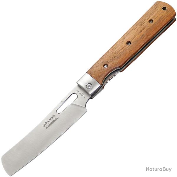 Couteau Pliant Kanetsune Usuba Lame Acier 440 Sheepsfoot Manche Palissandre Linerlock KCGA002