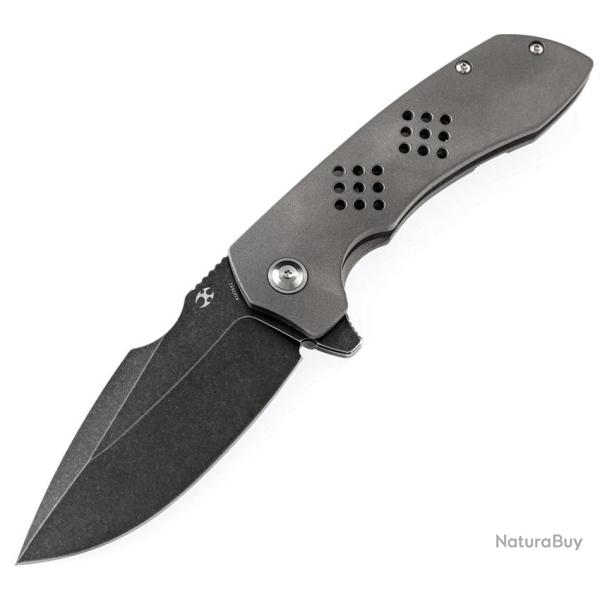 Couteau Pliant Kansept Knives Entity Lame Acier CPM-S35VN Manche Titane Framelock �tui Nylon K1036A2