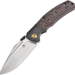 Couteau Pliant Kansept Knives Hinterland Lame Acier CPM-S35VN Manche Titane Noir Framelock K1057A4