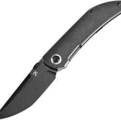 Couteau Kansept Knives Tarkin Lame Acier CPM-20CV Manche Titane Noir Framelock &Eacute;tui Nylon K1078A2