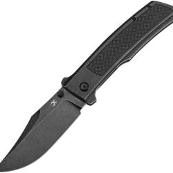 Couteau Pliant Kansept Knives Bison BSW Lame Acier CPM-S35VN Manche Titane Noir Framelock K1108A4
