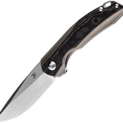 Couteau Pliant Kansept Knives Mini Accipiter Brz Lame Acier CPM-S35VN Manche Titane Bronze K2007A8