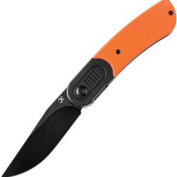 Couteau Kansept Knives Reverie Blk/Org Lame Acier 154CM Manche G10 Noir et Orange Linerlock KT2025B3