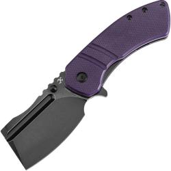 Couteau Kansept Knives M+ Korvid Lame Acier 154CM Manche G10 Violet Linerlock &Eacute;tui Nylon KT2030B5U