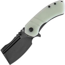 Couteau Kansept Knives M+ Korvid Jade Lame Acier 154CM Manche G10 Linerlock &Eacute;tui Nylon KT2030B6U