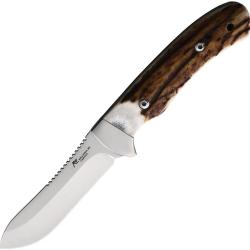 Couteau Fixe Katz Adventure 5 Lame Acier 9Cr18MoV Manche Bois de Cerf &Eacute;tui Cuir KTZA5ST