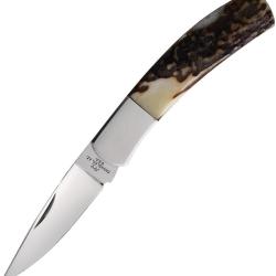 Couteau Pliant Katz Gentleman's Lame Acier ATS-34 Manche Bois de Cerf Lockback KZGTST