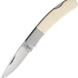 Couteau Pliant Katz Gentleman's Lame Acier ATS-34 Manche Micarta Blanc Lockback KZGTWM