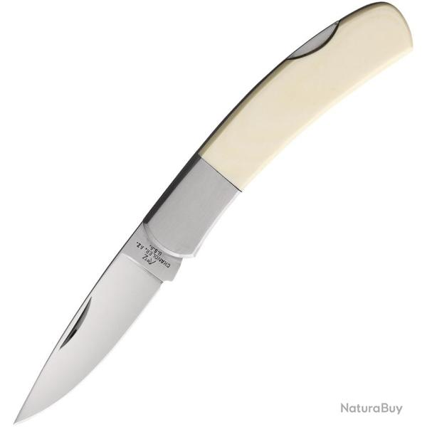 Couteau Pliant Katz Gentleman's Lame Acier ATS-34 Manche Micarta Blanc Lockback KZGTWM