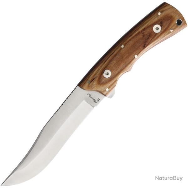 Couteau Fixe Katz Lion King Premium 300 Yukon Lame Acier AUS-8 Manche Bois �tui Cuir KZK300UKBA