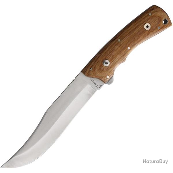 Couteau Fixe Katz Lion King Premium 302 Yukon Lame Acier AUS-8 Manche Bois �tui Cuir KZK302UKBA