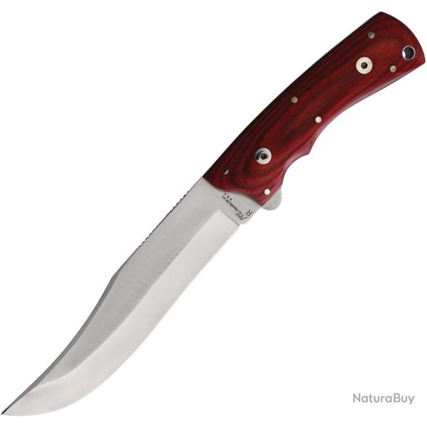 Couteau Fixe Katz Lion King Premium 302 Yukon Lame Acier AUS-8 Manche Bois �tui Cuir KZK302UKCW