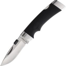 Couteau Katz Cheetah Small Lame Inox Drop Point Manche Kraton Noir Lockback &Eacute;tui Cuir KZK800DP