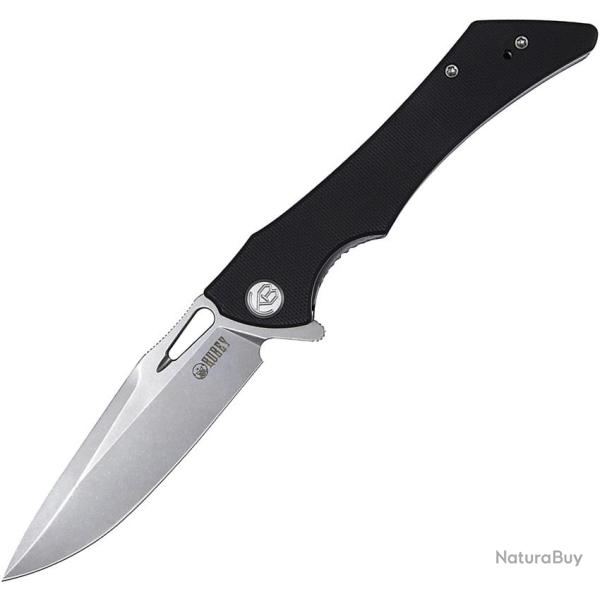 Couteau Pliant KB Knives Raven Lame Acier AUS-10 Manche G10 Noir Linerlock KUB245D