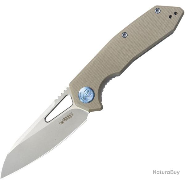 Couteau Pliant KB Knives Vagrant Lame Acier M390 Manche G10 Sable Linerlock KUB291T