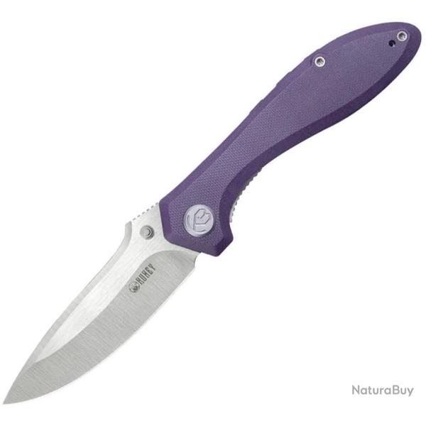 Couteau Pliant KB Knives Ruckus Lame Acier CPM-20CV Manche G10 Violet Linerlock KUB314T