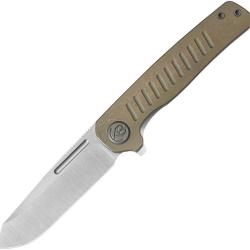 Couteau KB Knives Steelhead Lame Acier M390 Tanto Invers&eacute; Manche Titane Bronze Linerlock KUB315D