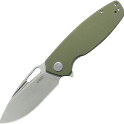 Couteau Pliant KB Knives Tityus Lame Acier 14C28N Drop Point Manche G10 Vert Linerlock KUB322P