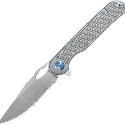 Couteau Pliant KB Knives Hydro Lame Acier M390 Manche Titane Gris Framelock KUB323A