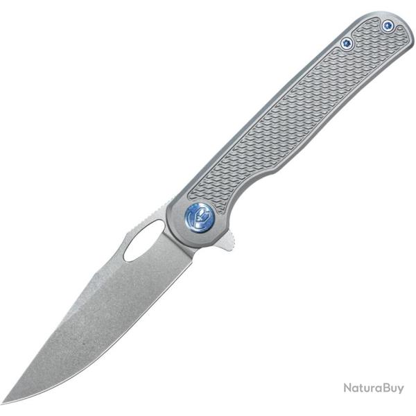 Couteau Pliant KB Knives Hydro Lame Acier M390 Manche Titane Gris Framelock KUB323A