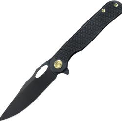 Couteau Pliant KB Knives Hydro Lame Acier M390 Manche Titane Noir Framelock KUB323B
