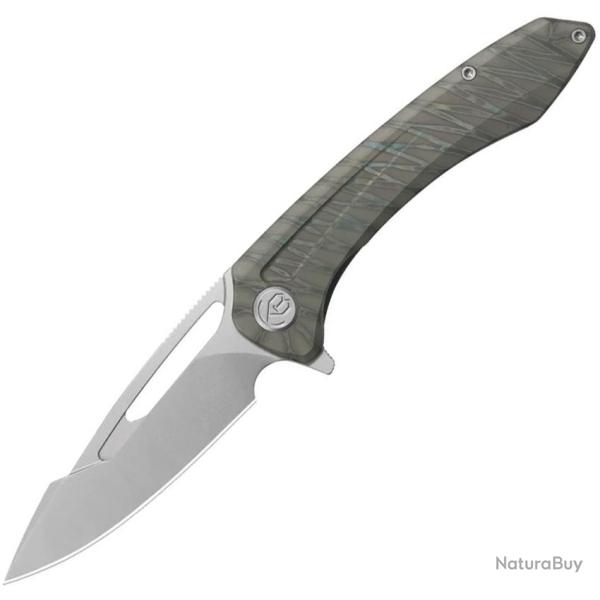Couteau Pliant KB Knives Merced Flame Lame Acier M390 Drop Point Manche Titane Framelock KUB352B
