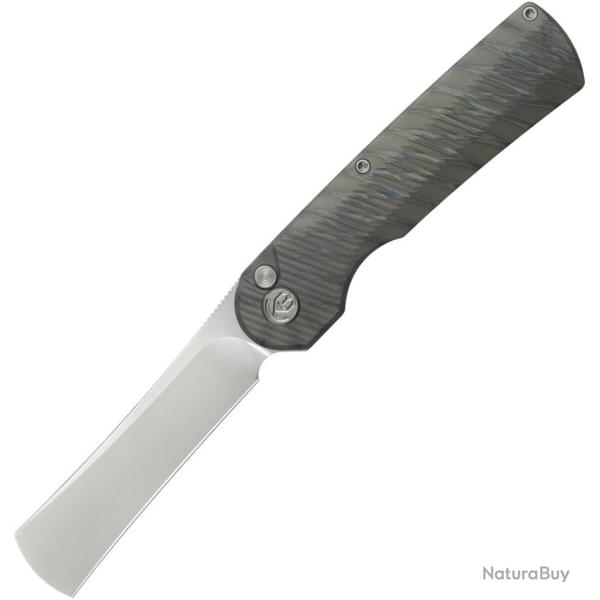 Couteau Pliant KB Knives Ikul Flame Lame Acier M390 Manche Titane Button Lock KUB380B