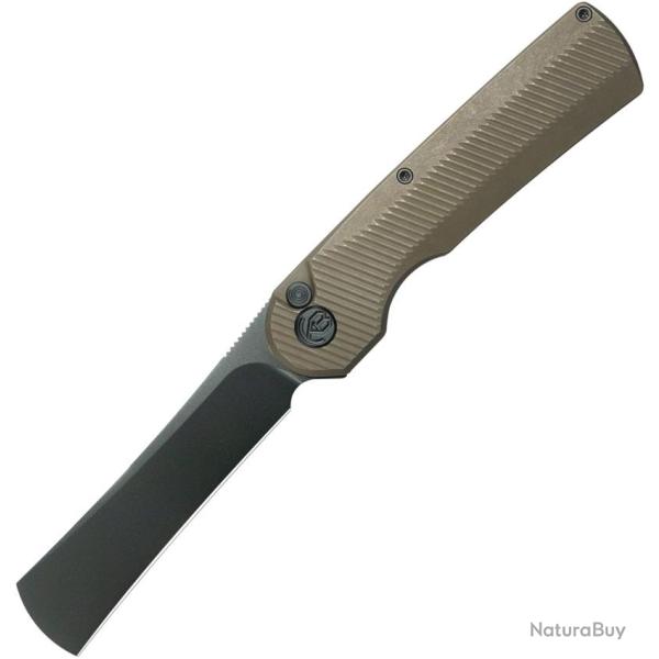 Couteau Pliant KB Knives Ikul Lame Acier M390 Manche Titane Bronze Button Lock KUB380C