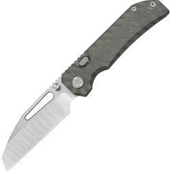 Couteau KB Knives Venom Top Flame Lame Acier CPM-S90V Sheepsfoot Manche Titane Linerlock KUB435B