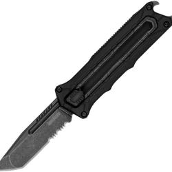 Couteau Kershaw Interstellar Lame Acier 8Cr13MoV Tanto Manche Nylon Noir Button Lock KS1195ACAX