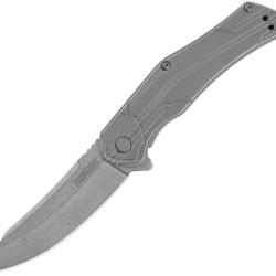 Couteau Pliant Kershaw Husker A/O Lame Acier 8Cr13MoV Manche Inox Framelock KS1380WM