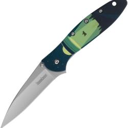 Couteau Kershaw Leek UFO Abducti A/O Lame Acier 14C28N Manche Aluminium Noir Linerlock KS1660ABD