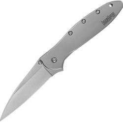 Couteau Pliant Kershaw Leek A/O Lame Acier 14C28N Manche Inox Framelock KS1660ACAX