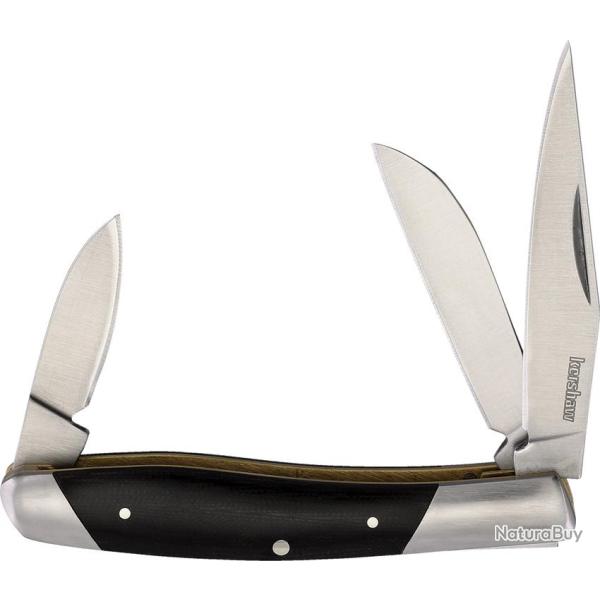 Couteau Pliant Kershaw Iredale Lame Acier 7Cr17MoV Manche Micarta Noir KS4386