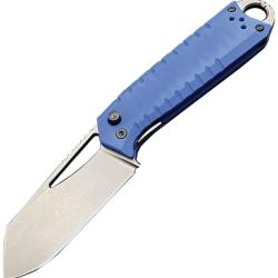 Couteau Pliant Ketuo Ventr V2 Lame Acier 14C28N Stonewash Manche G10 Bleu Linerlock KETM0106