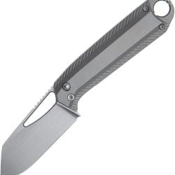 Couteau Pliant Ketuo Ventr V4 BK/S Lame Acier M390 Manche Titane Gris Linerlock KETM0110