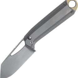 Couteau Pliant Ketuo Ventr V4 G/P Lame Acier M390 Manche Titane Gris Linerlock KETM0113