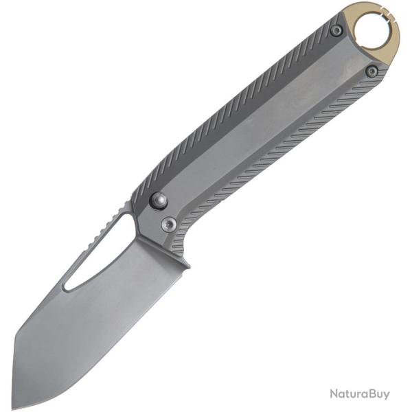 Couteau Pliant Ketuo Ventr V4 G/P Lame Acier M390 Manche Titane Gris Linerlock KETM0113